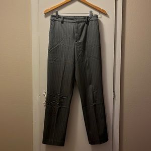 Uniqlo pants dark gray wish strips size xs 24-25